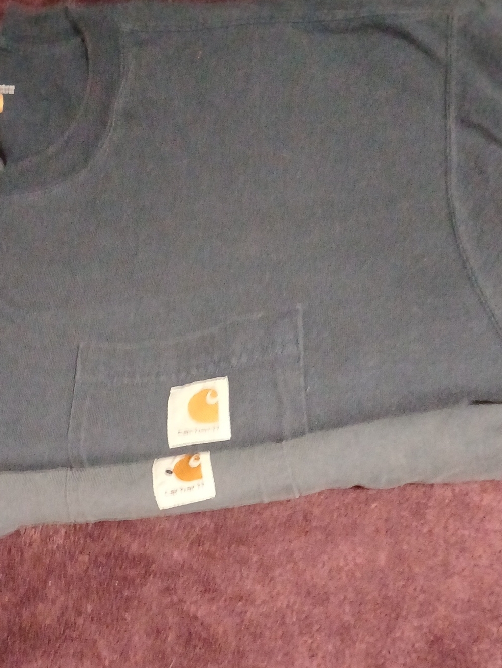 Carhartt Chest Pocket Tees in Slate Gray And Black